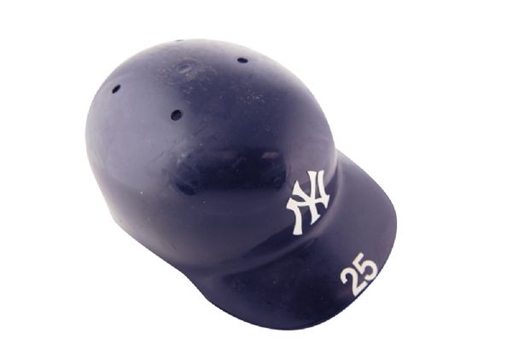 Mark Teixeira Game Used New York Yankees Batting Helmet (7/8/2012) 